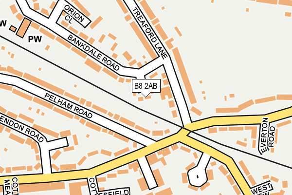 B8 2AB map - OS OpenMap – Local (Ordnance Survey)