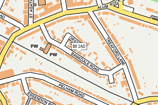 B8 2AD map - OS OpenMap – Local (Ordnance Survey)