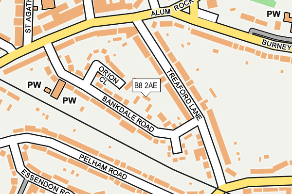 B8 2AE map - OS OpenMap – Local (Ordnance Survey)