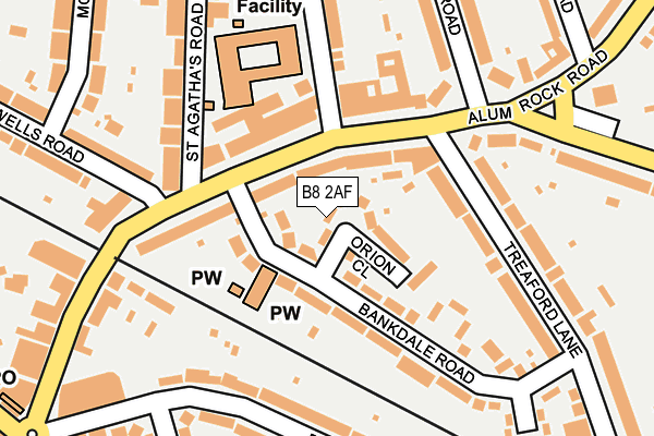 B8 2AF map - OS OpenMap – Local (Ordnance Survey)