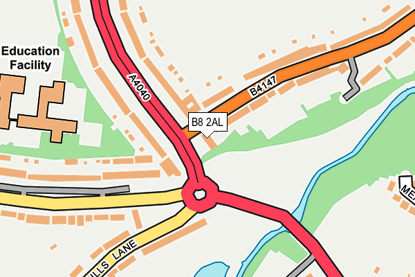 B8 2AL map - OS OpenMap – Local (Ordnance Survey)