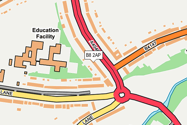 B8 2AP map - OS OpenMap – Local (Ordnance Survey)