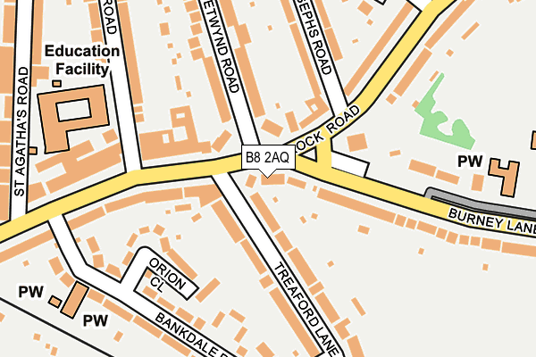 B8 2AQ map - OS OpenMap – Local (Ordnance Survey)