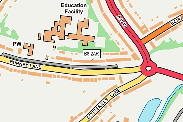 B8 2AR map - OS OpenMap – Local (Ordnance Survey)