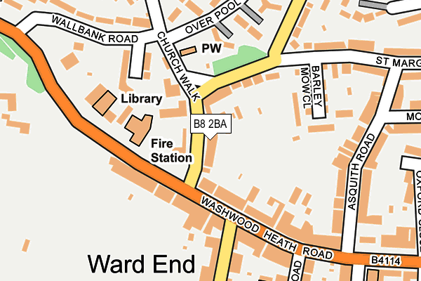 B8 2BA map - OS OpenMap – Local (Ordnance Survey)