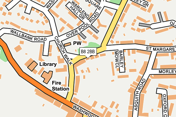 B8 2BB map - OS OpenMap – Local (Ordnance Survey)