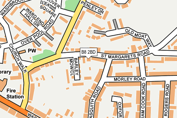 B8 2BD map - OS OpenMap – Local (Ordnance Survey)