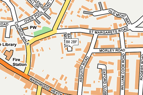 B8 2BF map - OS OpenMap – Local (Ordnance Survey)