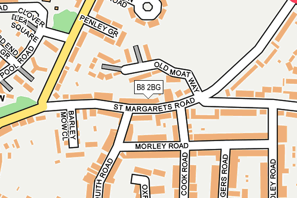 B8 2BG map - OS OpenMap – Local (Ordnance Survey)