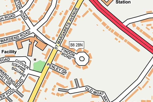 B8 2BN map - OS OpenMap – Local (Ordnance Survey)