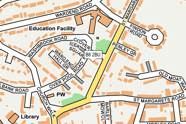 B8 2BU map - OS OpenMap – Local (Ordnance Survey)