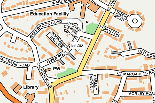 B8 2BX map - OS OpenMap – Local (Ordnance Survey)