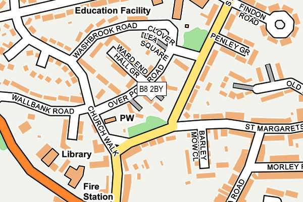 B8 2BY map - OS OpenMap – Local (Ordnance Survey)