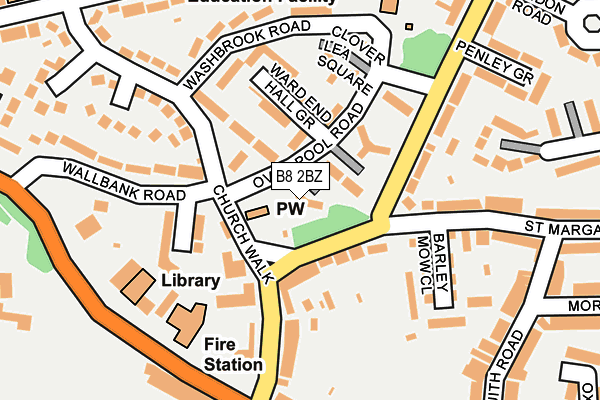 B8 2BZ map - OS OpenMap – Local (Ordnance Survey)