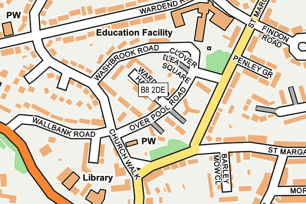 B8 2DE map - OS OpenMap – Local (Ordnance Survey)