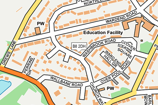 B8 2DH map - OS OpenMap – Local (Ordnance Survey)