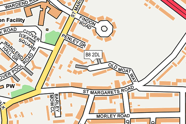 B8 2DL map - OS OpenMap – Local (Ordnance Survey)