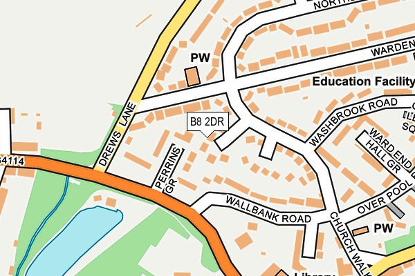 B8 2DR map - OS OpenMap – Local (Ordnance Survey)