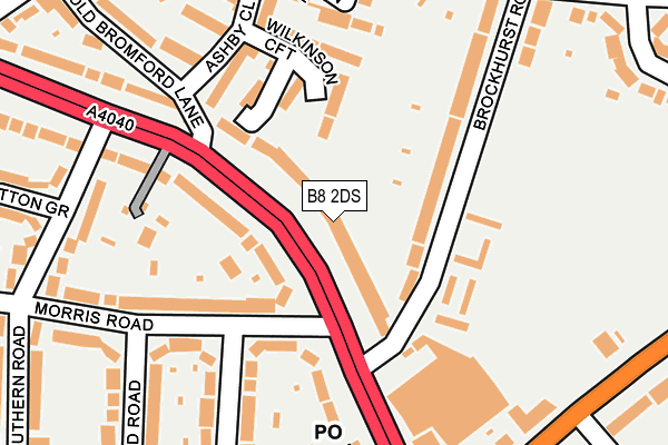 B8 2DS map - OS OpenMap – Local (Ordnance Survey)