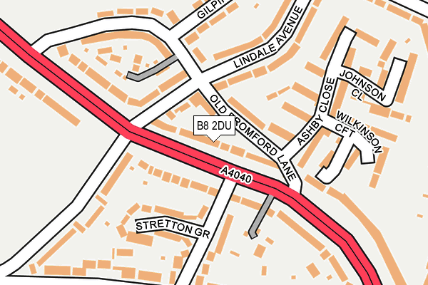 B8 2DU map - OS OpenMap – Local (Ordnance Survey)