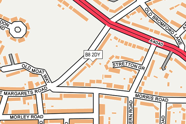 B8 2DY map - OS OpenMap – Local (Ordnance Survey)