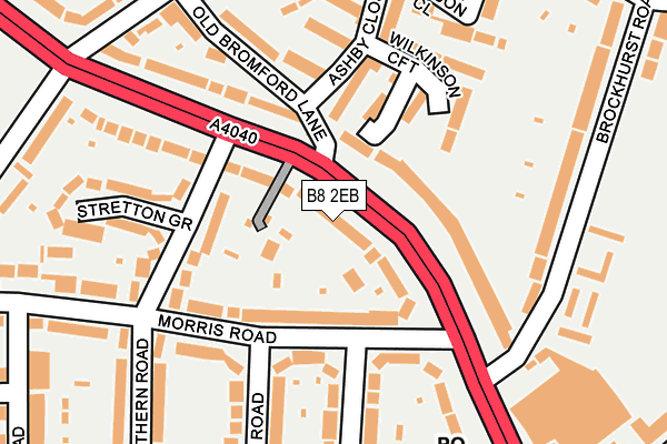 B8 2EB map - OS OpenMap – Local (Ordnance Survey)