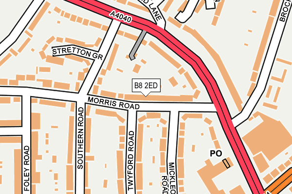 B8 2ED map - OS OpenMap – Local (Ordnance Survey)