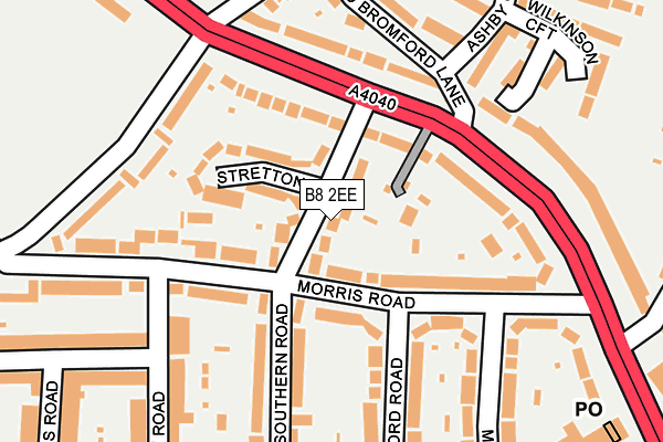 B8 2EE map - OS OpenMap – Local (Ordnance Survey)