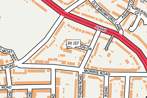 B8 2EF map - OS OpenMap – Local (Ordnance Survey)