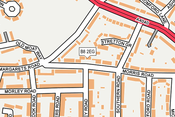 B8 2EG map - OS OpenMap – Local (Ordnance Survey)