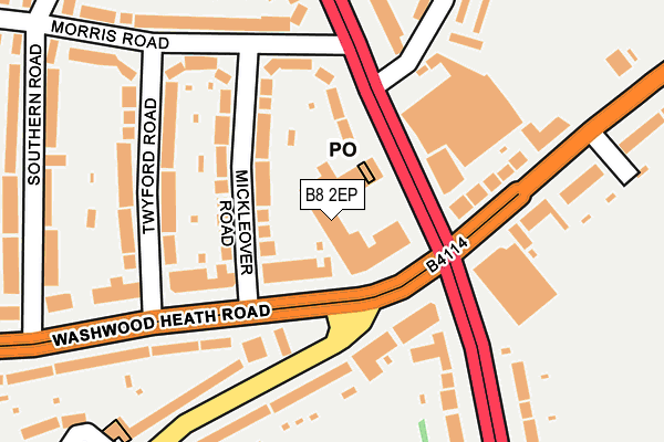 B8 2EP map - OS OpenMap – Local (Ordnance Survey)