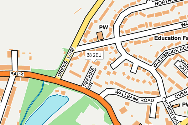 B8 2EU map - OS OpenMap – Local (Ordnance Survey)