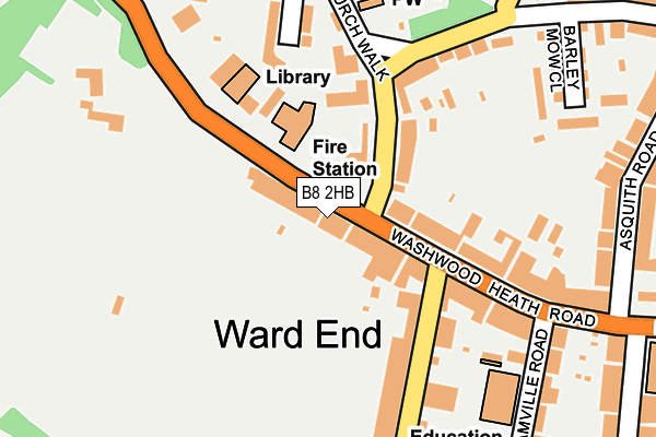 B8 2HB map - OS OpenMap – Local (Ordnance Survey)