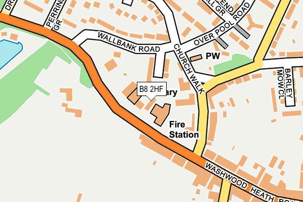 B8 2HF map - OS OpenMap – Local (Ordnance Survey)