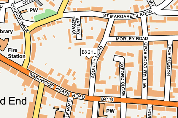 B8 2HL map - OS OpenMap – Local (Ordnance Survey)