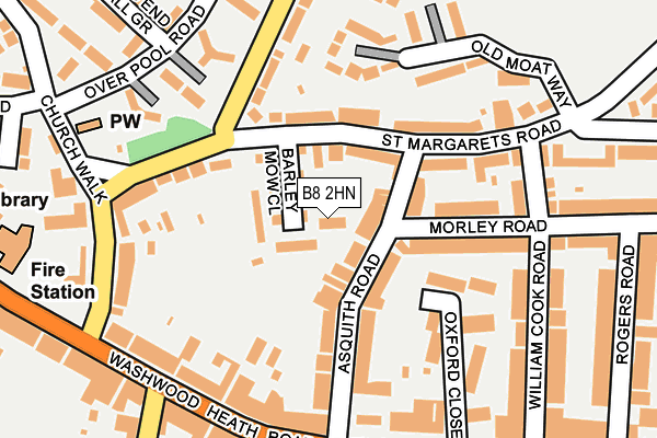 B8 2HN map - OS OpenMap – Local (Ordnance Survey)
