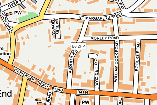 B8 2HP map - OS OpenMap – Local (Ordnance Survey)