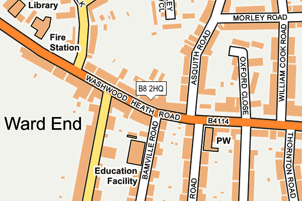 B8 2HQ map - OS OpenMap – Local (Ordnance Survey)