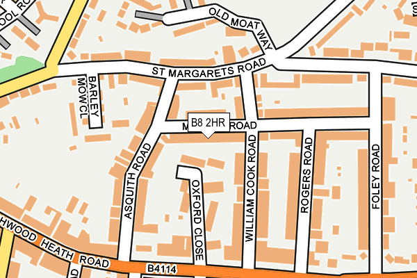 B8 2HR map - OS OpenMap – Local (Ordnance Survey)