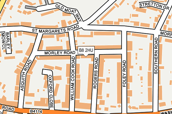 B8 2HU map - OS OpenMap – Local (Ordnance Survey)