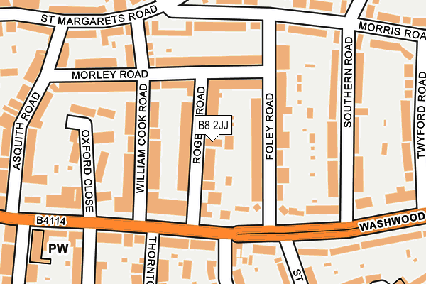 B8 2JJ map - OS OpenMap – Local (Ordnance Survey)