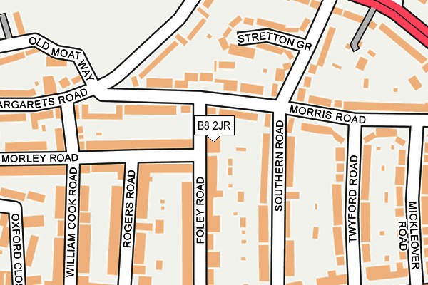 B8 2JR map - OS OpenMap – Local (Ordnance Survey)