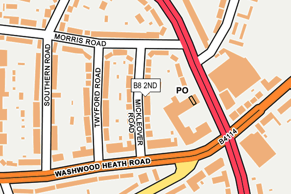 B8 2ND map - OS OpenMap – Local (Ordnance Survey)