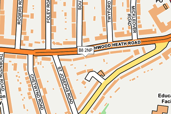 B8 2NP map - OS OpenMap – Local (Ordnance Survey)