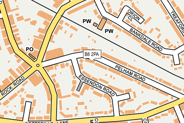 B8 2PA map - OS OpenMap – Local (Ordnance Survey)