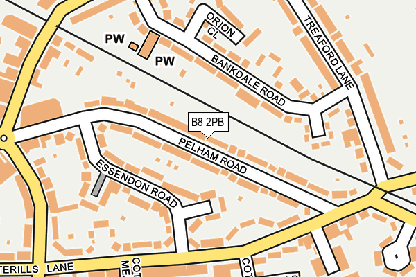 B8 2PB map - OS OpenMap – Local (Ordnance Survey)