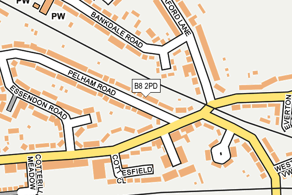 B8 2PD map - OS OpenMap – Local (Ordnance Survey)