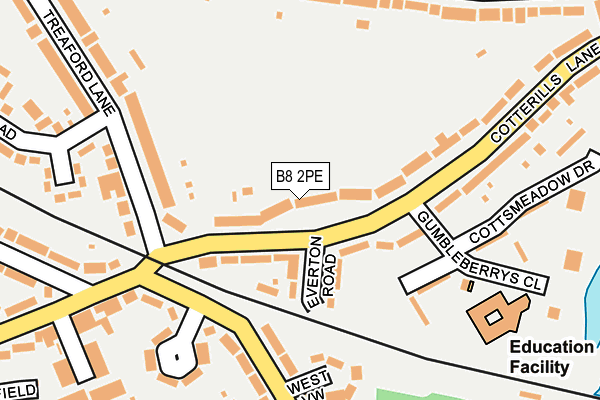B8 2PE map - OS OpenMap – Local (Ordnance Survey)