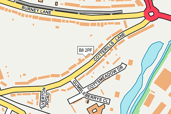 B8 2PF map - OS OpenMap – Local (Ordnance Survey)