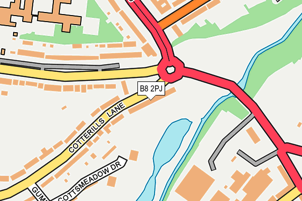 B8 2PJ map - OS OpenMap – Local (Ordnance Survey)